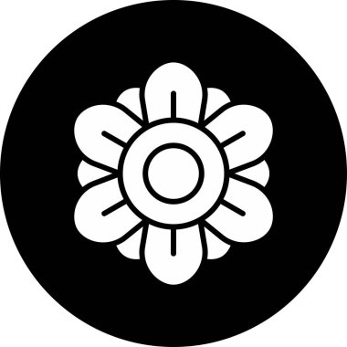 Çiçek. Web simgesi basit illüstrasyon 