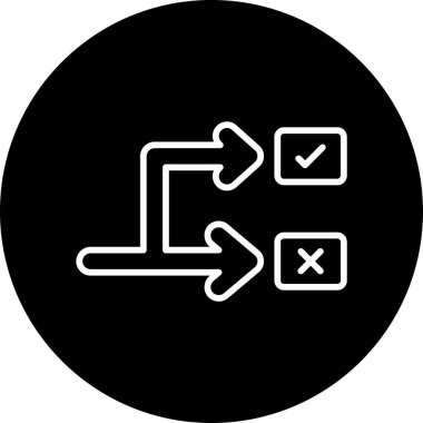 Çatallaşma. Web simgesi basit illüstrasyon