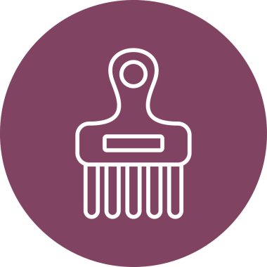 saç tarak ikonu vektör illüstrasyonu  