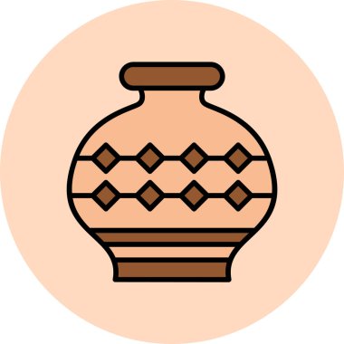 Vazo. Web simgesi basit illüstrasyon