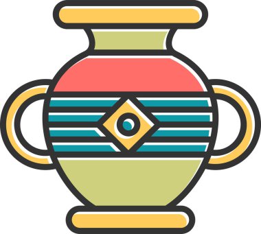 Vazo. Web simgesi basit illüstrasyon