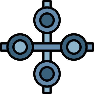 Basit ofset simgesi vektör illüstrasyonu