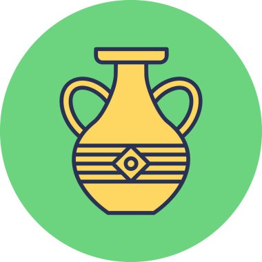 Vazo. Web simgesi basit illüstrasyon
