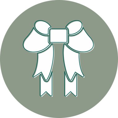 Kurdele yayı. Web simgesi basit illüstrasyon