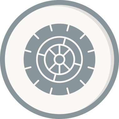 Tekerlek. Web simgesi basit illüstrasyon 