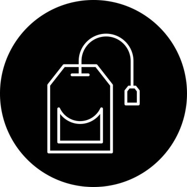 Tea Bag Web simgesi basit illüstrasyon