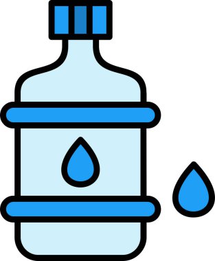 Su. Web simgesi basit illüstrasyon