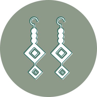 Vektör illüstrasyon Küpeleri simgeleri 