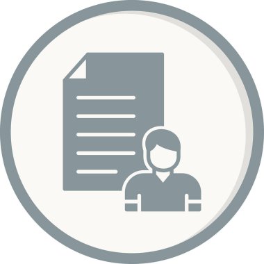 Vektör içinde bir kullanıcı veri simgesini gösteren soyut modern illüstrasyon.