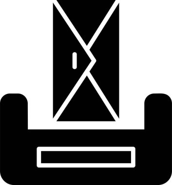 Gelen kutusu. Web simgesi vektör illüstrasyonu