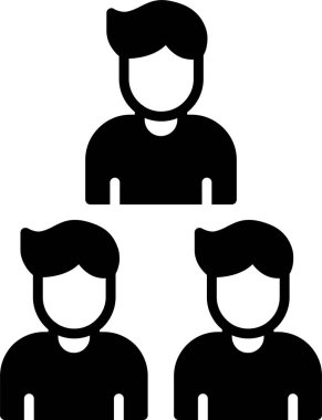 Takım çalışması. Web simgesi basit illüstrasyon