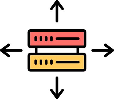 Vektör içinde bir kullanıcı veri simgesini gösteren soyut modern illüstrasyon.