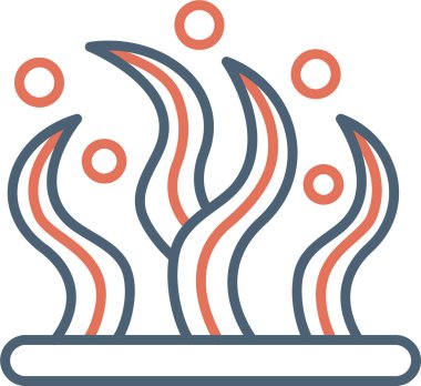 yosun simgesi vektör illüstrasyonu 