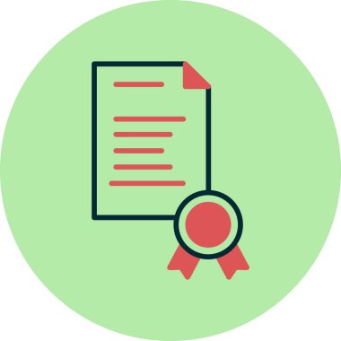 Patent belgesi. Web simgesi basit illüstrasyon