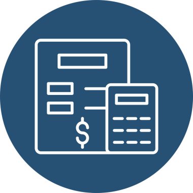 Muhasebeci web simgesi, basit vektör illüstrasyonu