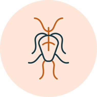 Giardia web simgesi vektör illüstrasyonu