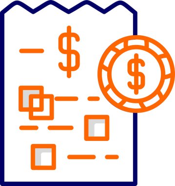 Fatura işi simgesi vektör illüstrasyonu