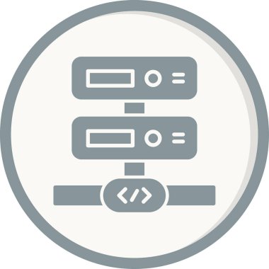 Arka uç. Web simgesi vektör illüstrasyonu