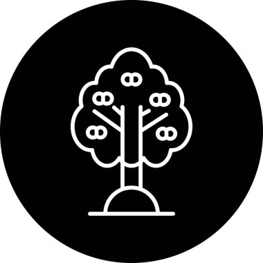 Kayısı ağacı. Web simgesi basit illüstrasyon