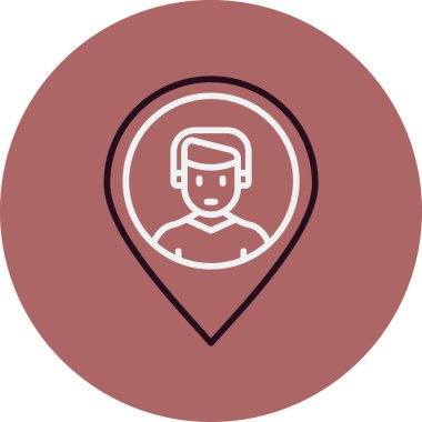 Müşteri servisi. Web simgesi basit illüstrasyon