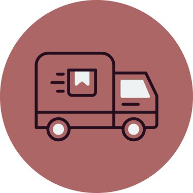 Teslimat. Web simgesi basit illüstrasyon