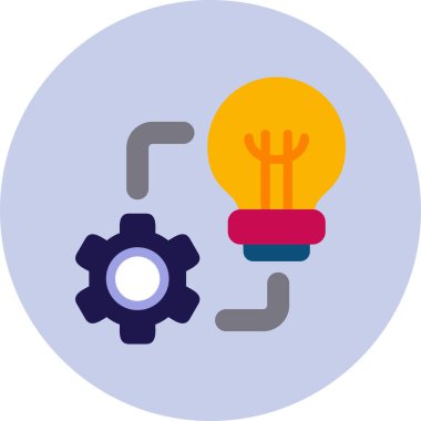 Yaratıcı ampul. Web simgesi basit illüstrasyon