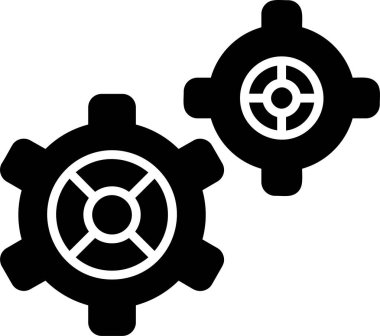 Düz dişli simge vektör çizim