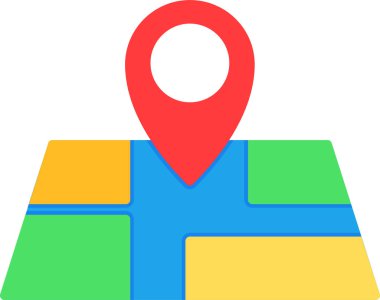 harita pin ikonu vektör illüstrasyonu 