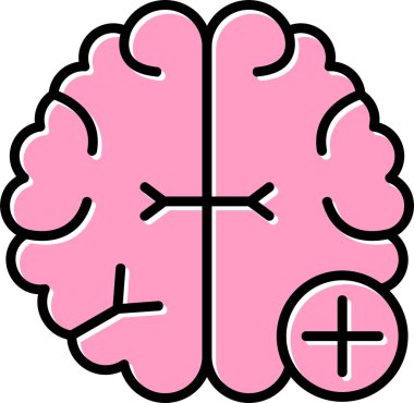 beyin ikonu vektör illüstrasyonu