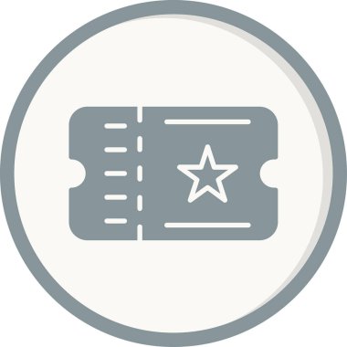 Bir bilet simgesinin vektör illüstrasyonu 