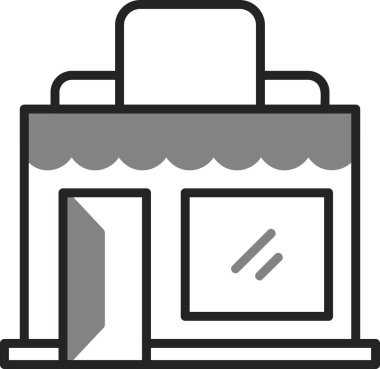 dükkan simgesi vektör illüstrasyonu