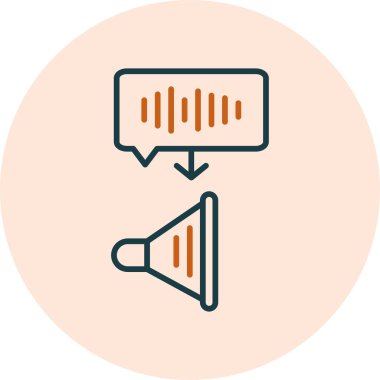 Konuşmacı. Web simgesi basit illüstrasyon 