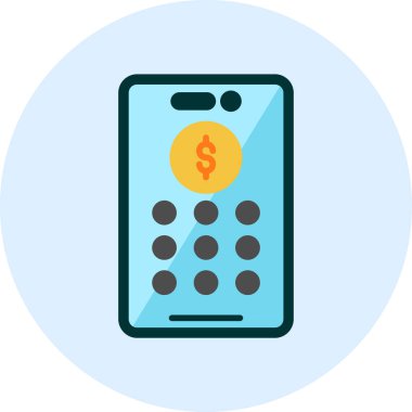 Bankacılık Pin Kodu düz vektör simgesi