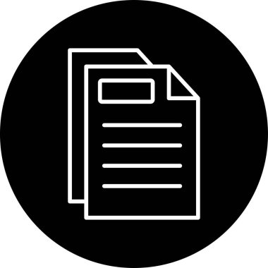 belge simgesi, vektör illüstrasyonu basit tasarım