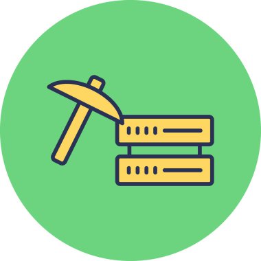 business Data Mining ikon vektör illüstrasyon tasarımı
