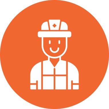 İtfaiyeci. Web simgesi basit illüstrasyon