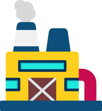 Fabrika simgesi vektör illüstrasyonu 