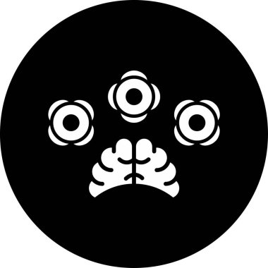 Beyin. Web simgesi basit illüstrasyon