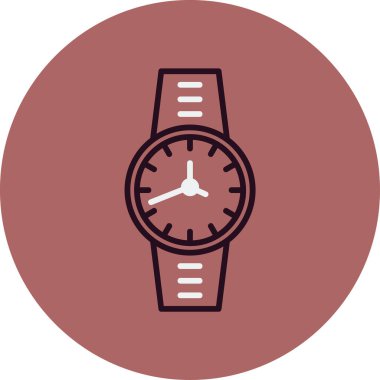 Kol saati simgesi, vektör illüstrasyonu