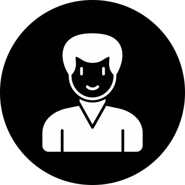 Erkek avatar. Web simgesi basit illüstrasyon