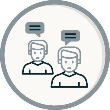 Konuşma, web simgesi basit illüstrasyon