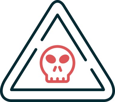 kafatası simgesi Tehlike İmza vektör çizimi