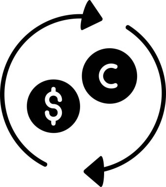 Değiş tokuş Web simgesi basit illüstrasyon