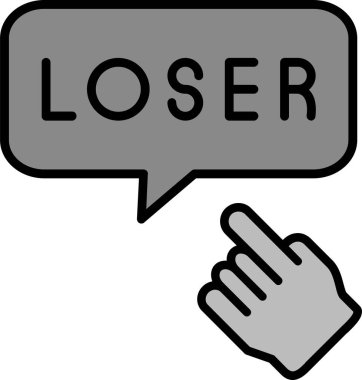 El vektörü illüstrasyonlu kaybeden simgesi  