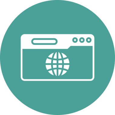 Web sitesi simgesi, vektör illüstrasyonu basit tasarım