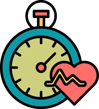 Kronometre simgesi, vektör illüstrasyonu basit tasarım