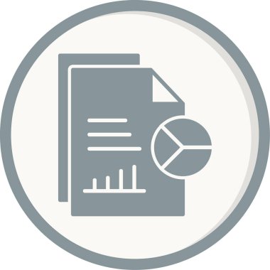 Basit rapor simgesi vektör illüstrasyonu