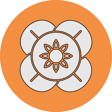 Bir karikatür çiçeğinin vektör çizimi