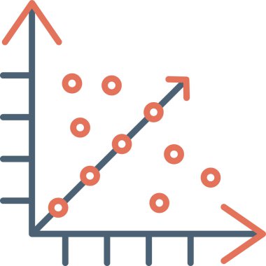 Regresyon ok grafiği büyüme simgesi