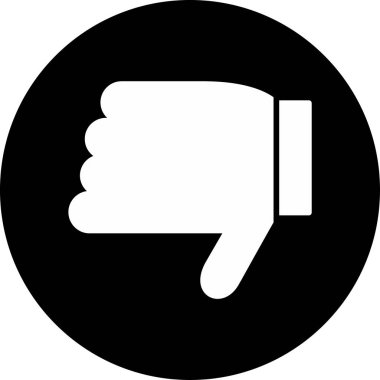 Hoşlanmamak, başparmak simgesi, vektör illüstrasyonu